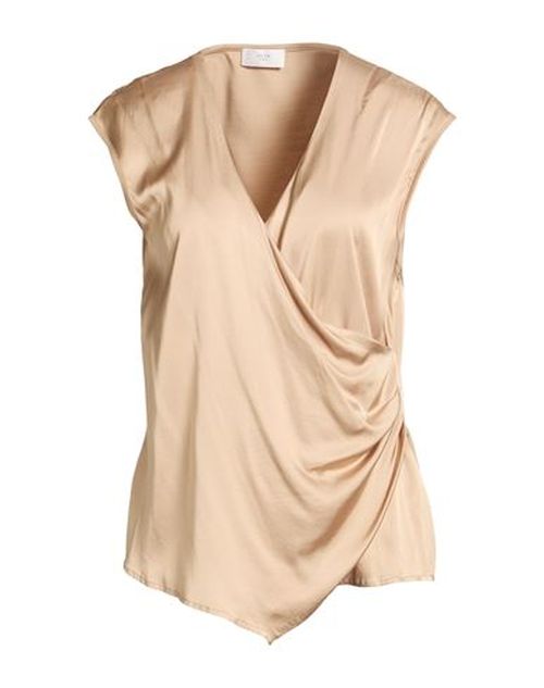 Woman Top Beige Size L EcoVero viscose, Rayon, Elastane