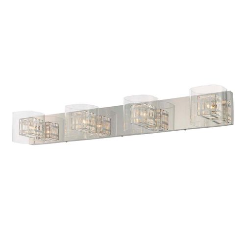George Kovacs Jewel Box 4-Light Bathroom Vanity Light in Chrome