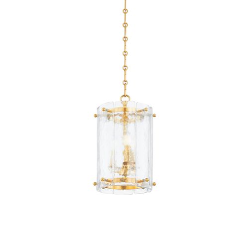 Vintage Polished Brass Three Light Lantern from the Rio Collection