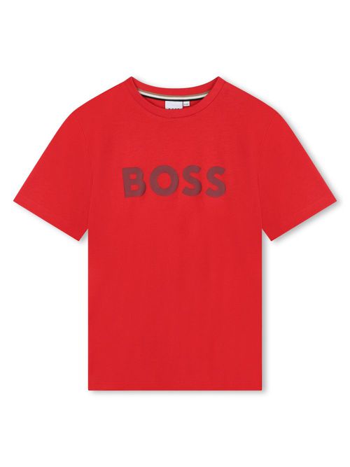 Logo-print cotton T-shirt - Red