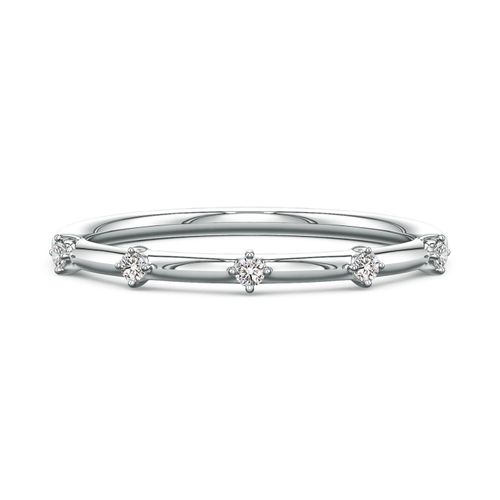 Angara 1.5 MM Round Diamond Five-Stone Station Ring in 14K White Gold