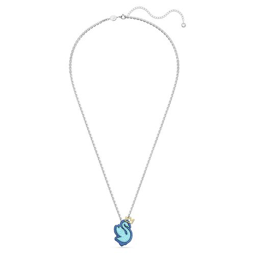Blue Swan Pendant Long Necklace