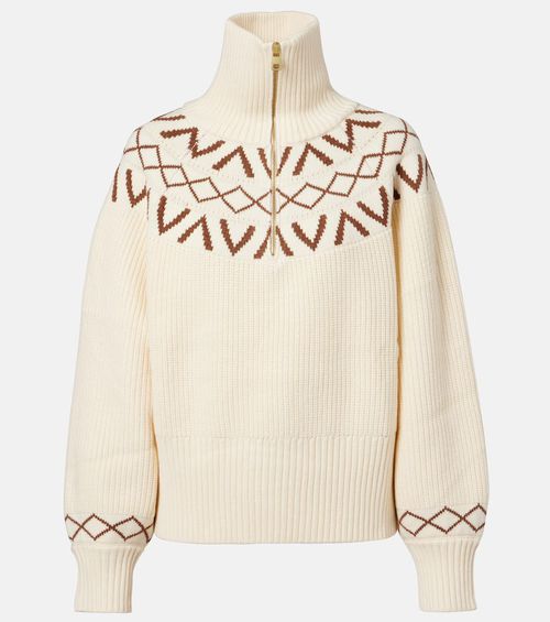 Sigrid ribbed-knit half-zip sweater