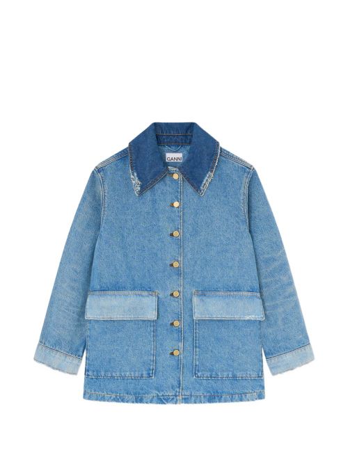 Patchwork Denim Jacket — Blue