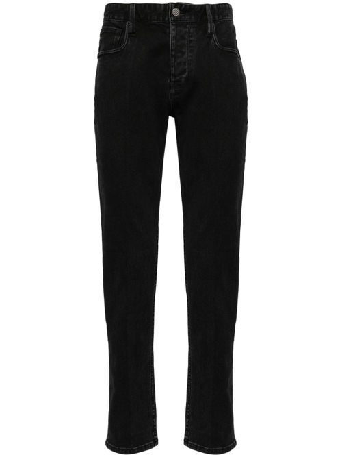 Cotton straight leg jeans - Black