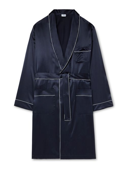 Belted Silk-Satin Robe