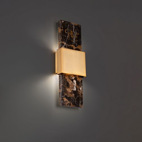 Black & Aged Brass LED Wall Sconce from the Mercer Collection