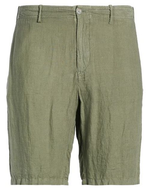 Man Shorts & Bermuda Shorts Military green Size 44 Linen