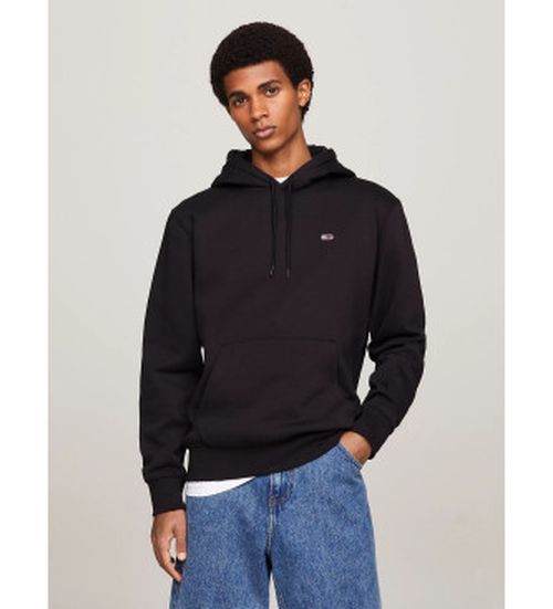 Tommy Jeans for man. DM0DM09593 TJM REGULAR FLEECE HOODIE (XS), Black, Casual, Cotton, Long sleeve, Organic Cotton, Sustainable