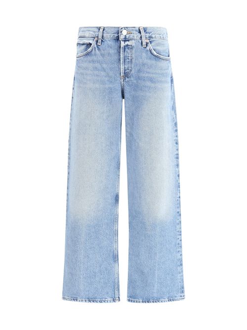 Straight-Leg Cotton Jeans — Blue