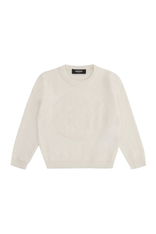 Wool-Blend Ribbed Crewneck Sweater for Boys