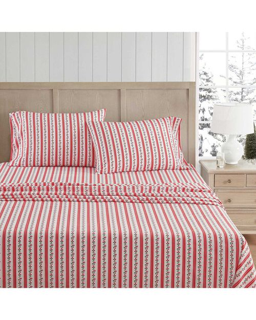 Rose Ribbon Cotton Percale Sheet Set