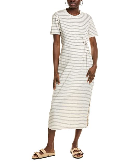 Pleated Side T-Shirt Dress