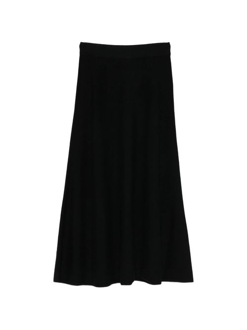 A-Line Cashmere Knit Skirt with Elasticated Waistband