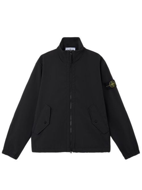 Men's Stand Collar Zip Jacket with Angled Hand Pockets & Elasticated Cuffs