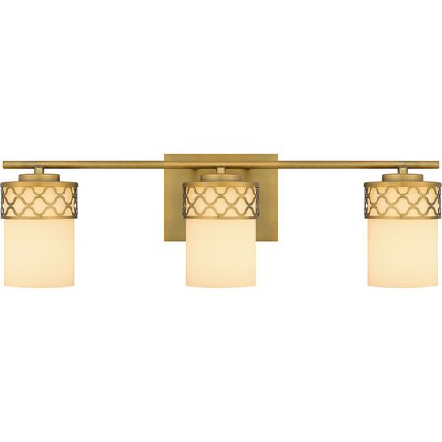 Aged Brass Three Light Bath from the Tenley Collection