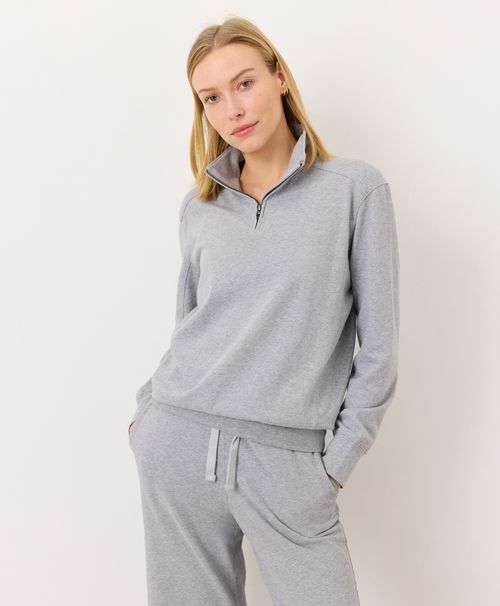 Women's Heather Grey CloudKnit Quarter Zip