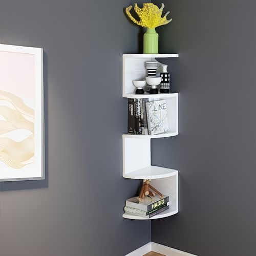TEMU 1 Piece Of A Five-tier Wall Shelf Storage Unit, Ideal For Any Season, Living Rooms, Bedrooms, And . Corner Shelf For Walls, Utility Rack