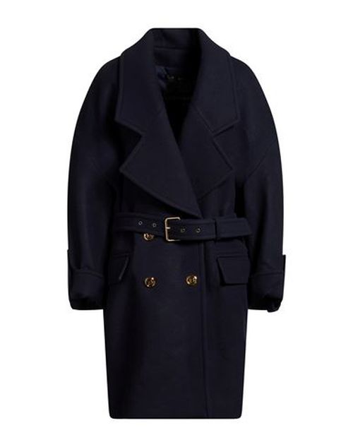 Woman Coat Navy Size 2 Wool, Cashmere