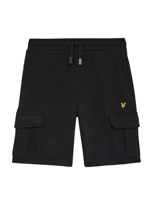 Cargo Sweat Short in Jet Black, Size 9-10Y