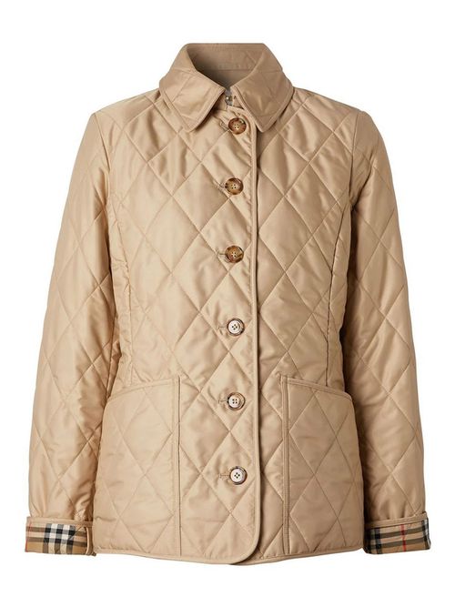 Diamond-quilted jacket