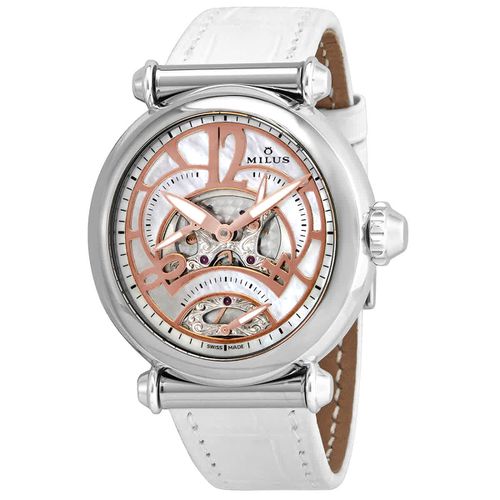 Merea Mother of Pearl Dial Automatic Tri-Retrograde Ladies Watch MER300