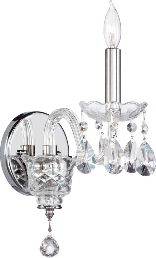 Chrome One Light Wall Bracket from the Bohemian Katerina Collection