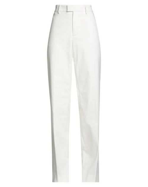 Woman Pants Off white Size 0 Cotton, Elastane