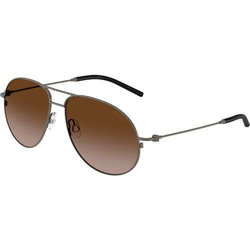 Moncler Unisex Moncler ME4002 FLYZE 100213 Gafas de sol Acero Gris Marrón Piloto Normal Matizado