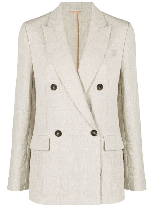 Prince of Wales check blazer - Neutrals