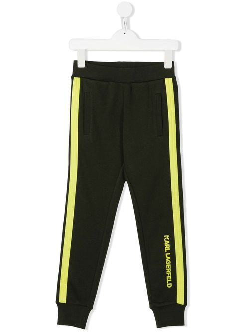 Logo-print track pants - Green