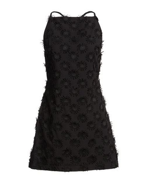 Woman Mini dress Black Size 4 Polyester, Cotton
