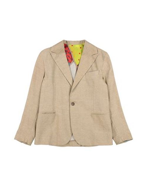 Kid Boy Blazer Beige Size 16 Linen, Viscose, Polyester