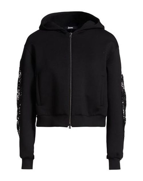 Woman Sweatshirt Black Size 6 Polyester, Viscose, Elastane, Acetate, Cotton