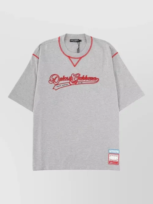 Dolce&Gabbana - crew neck shirt short sleeves contrast stitching