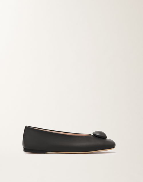 Ballet flat in black nappa leather