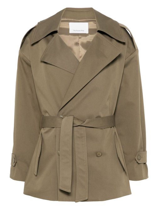 The Frankie Shop Zurich short trench coat - Green
