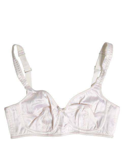 Silk Balconette Non-Wire Bra — White