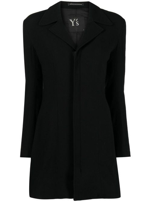 Zip-fastening notched-lapel blazer - Black