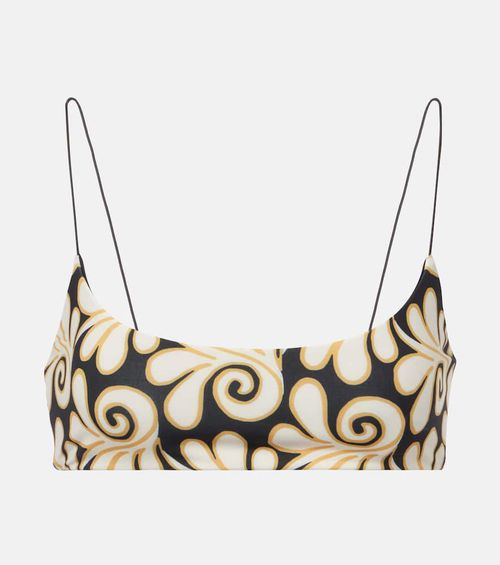 Isla printed bikini top