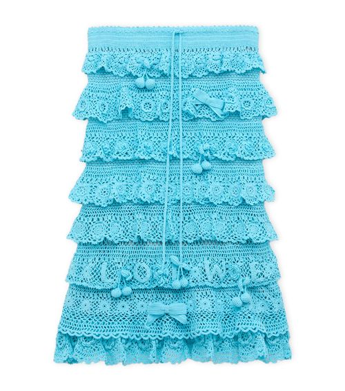 X Paula's Ibiza Crochet Midi Skirt