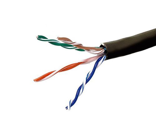 Cat5e 1000ft Black CMR Bulk Cable, Shielded (F/UTP), Solid, 24AWG, 350MHz, Pure Bare Copper, Spool in Box, No Logo, Bulk Ethernet Cable
