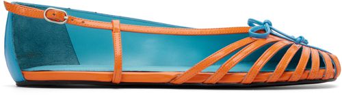 Blue & Orange Double Shoe Ballerina Flats