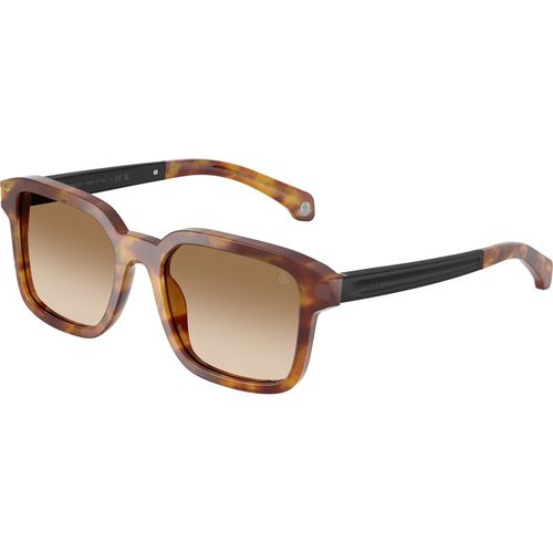 Moncler Unisex Moncler ME6006 QUADERNA 301189 Sunglasses Acetate Turtle Brown Squared Normal Nuanced