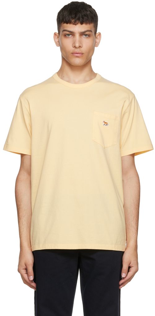 메종키츠네 남성 오렌지 베이비 폭스 티셔츠
