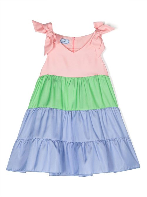 Panelled-design sleeveless dress - Blue