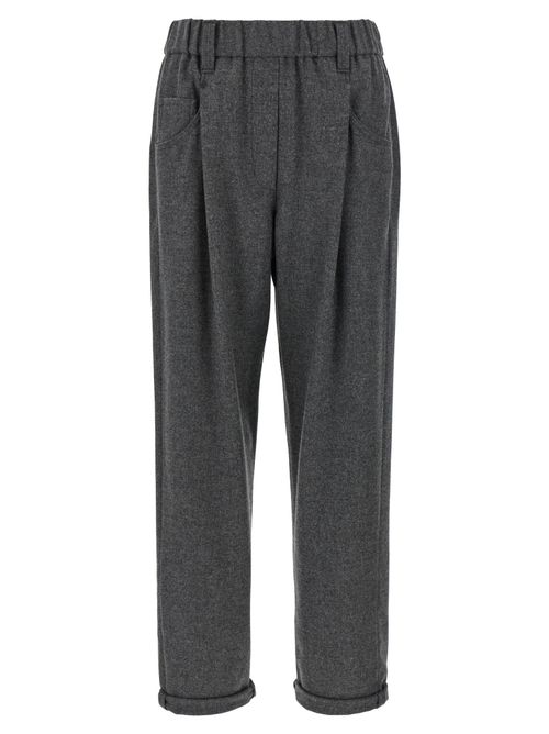 Virgin Wool and Cashmere Trousers — Gray