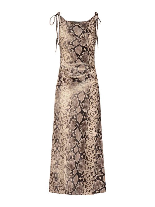 Satin Python Printed Dress