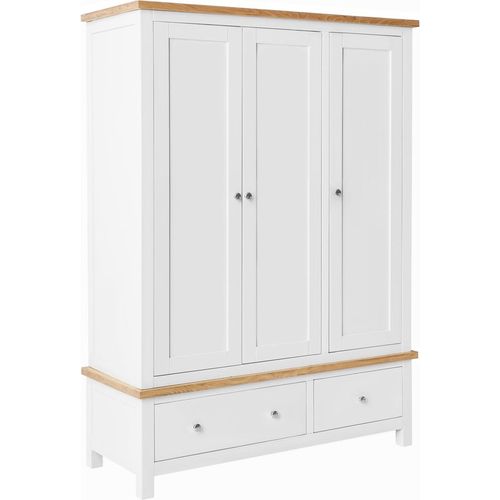 Farro Triple Wardrobe with Drawers | Grey, White & More | Roseland