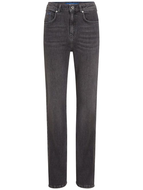 High-rise straight-leg jeans - Grey